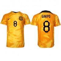 Netherlands Cody Gakpo #8 Replica Home Shirt World Cup 2022 Short Sleeve